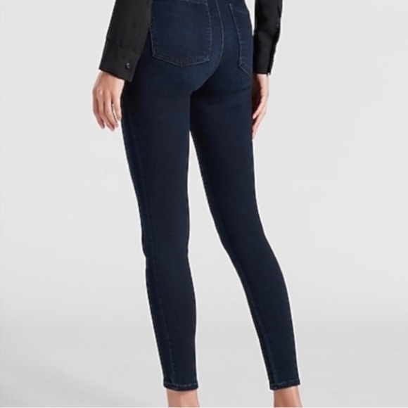 Express High Waisted Super-Soft Knit Dark Wash Pull On Skinny Jean- S- NWT - Picture 7 of 14